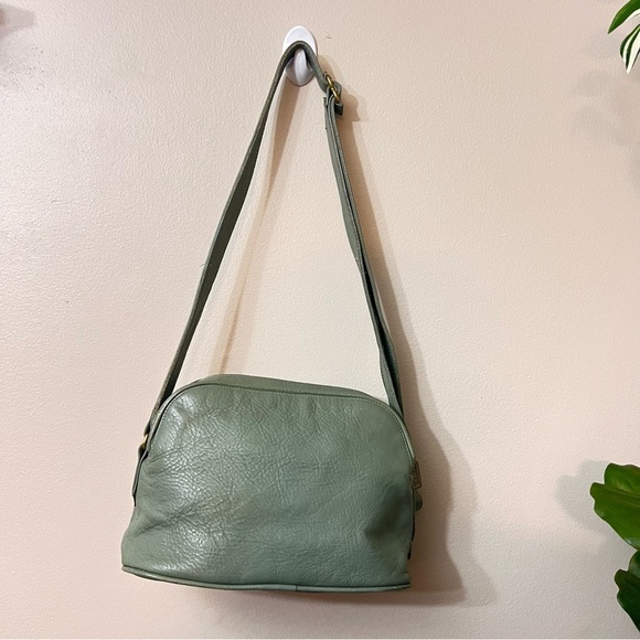Vintage COACH Green Natural Grain Double Zip Satchel 4914, Used Good Condition - Picture 1 of 13